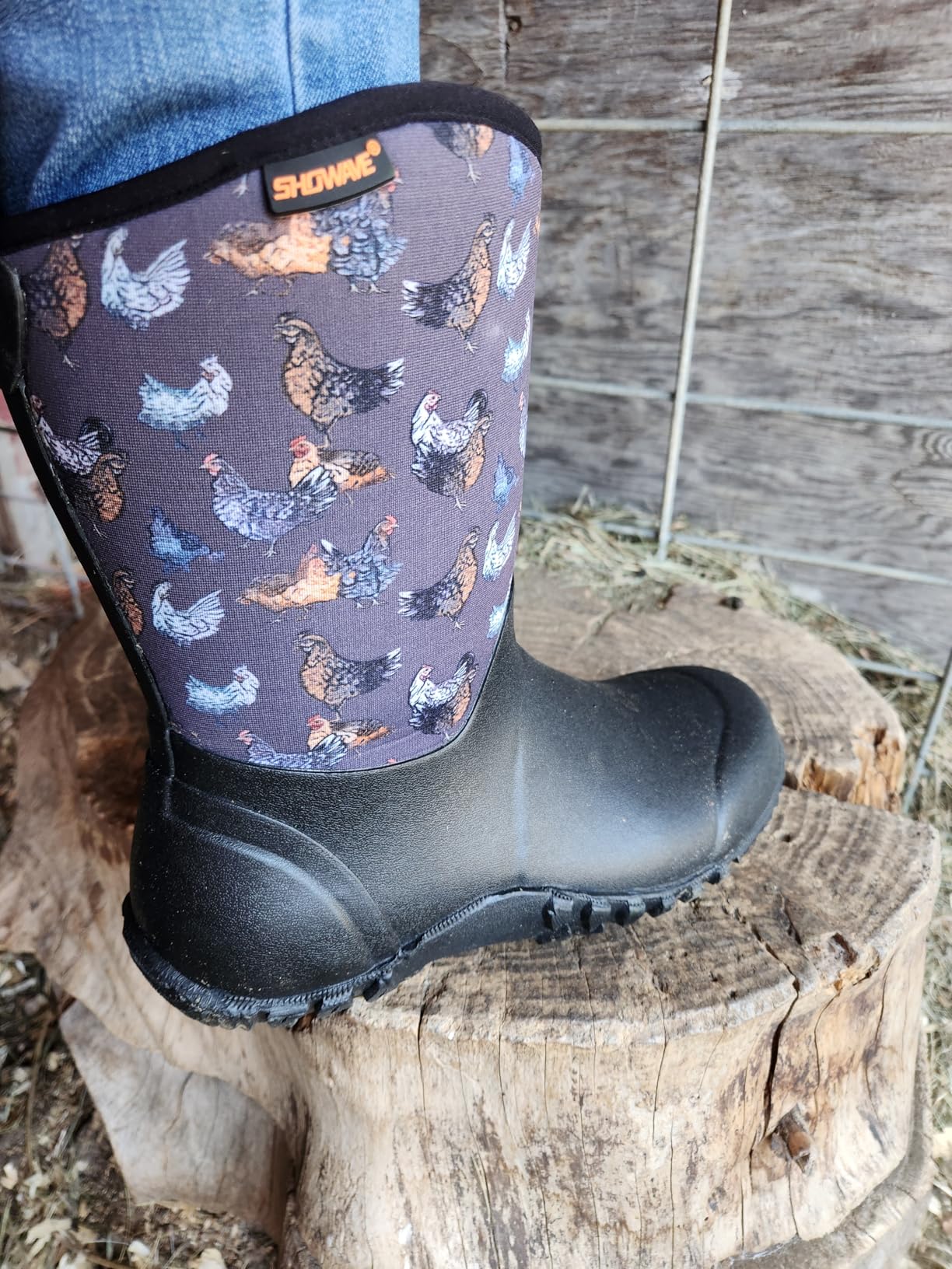 Showave Women's Garden Boots Rubber Rain Boots For Women Waterproof Mud Boot Gardening Yard Boot For Farming Working Outdoor customer photo 1