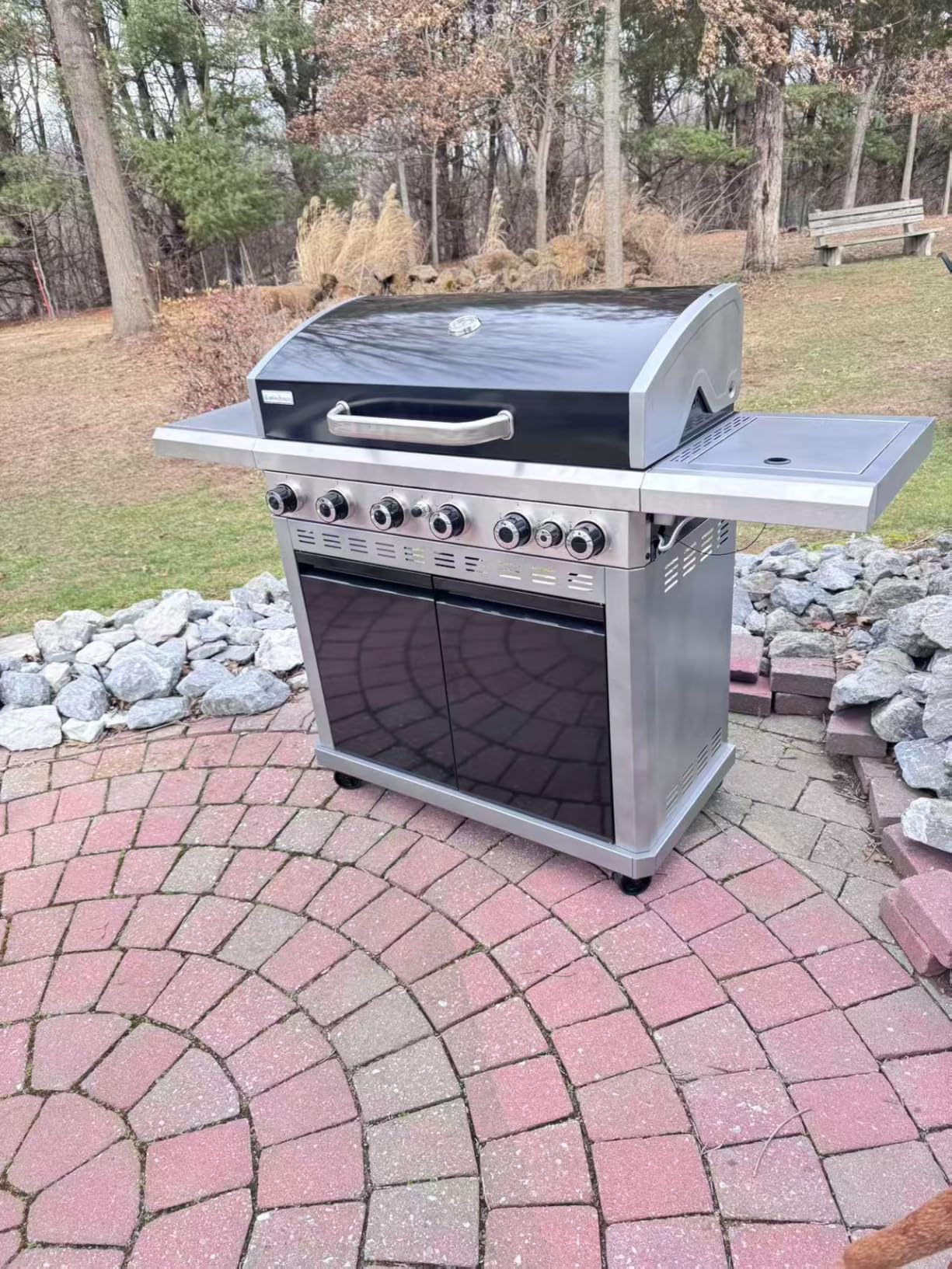 Captiva Designs 6-Burner Propane Gas BBQ Grill with Side Burner & Porcelain-Enameled Cast Iron Grate, 52,000 BTU Output, 740 SQ.IN. Cooking Area customer photo 2