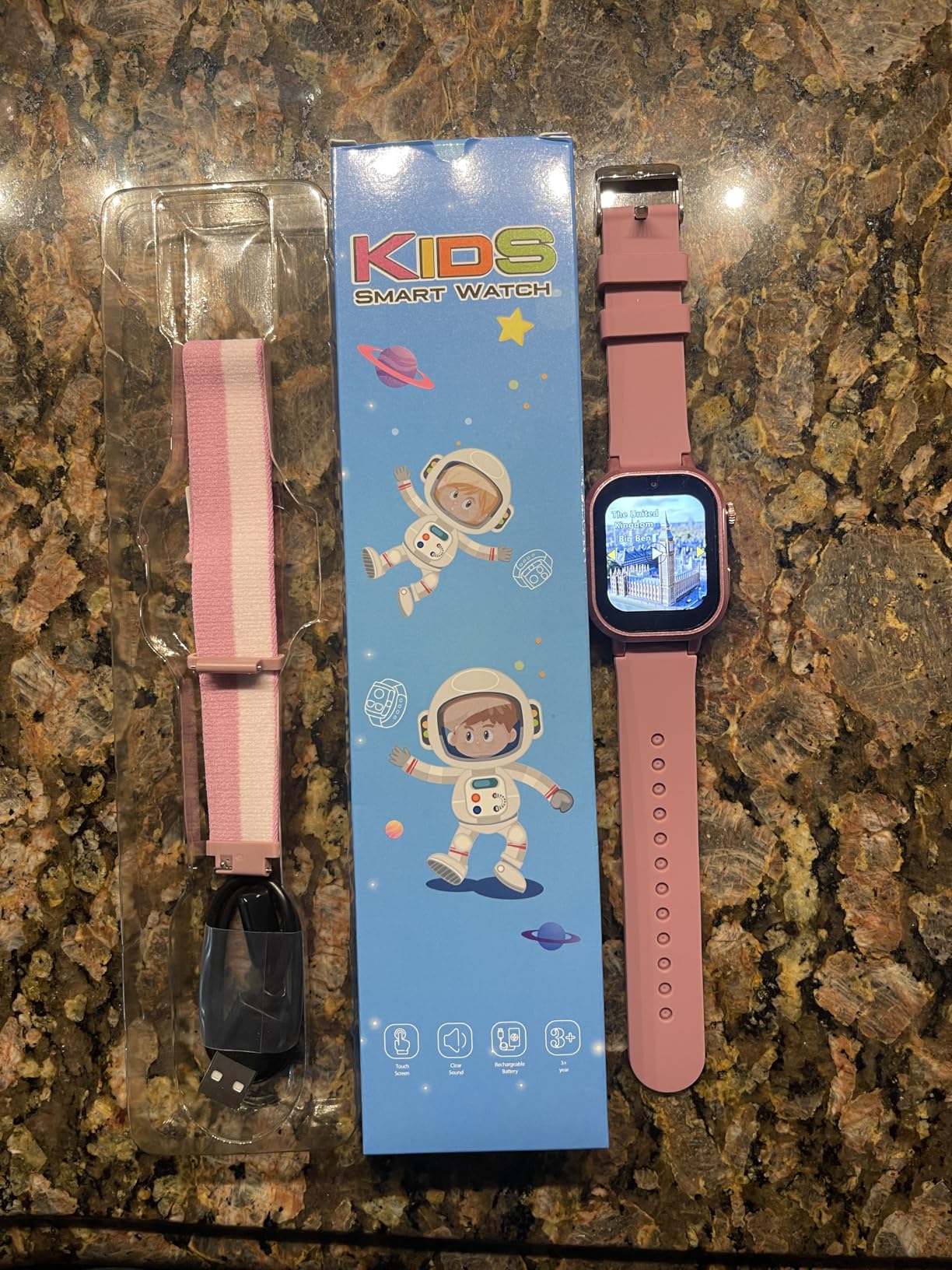Wiszodet Kids Waterproof Smart Watch Girls Gift Age 3-12 with 39 Game HD Touch Screen Music Player Video Camera Pedometer Alarm Clock Birthday Gift for 6 7 8 9 Year Olds Pink customer photo 2