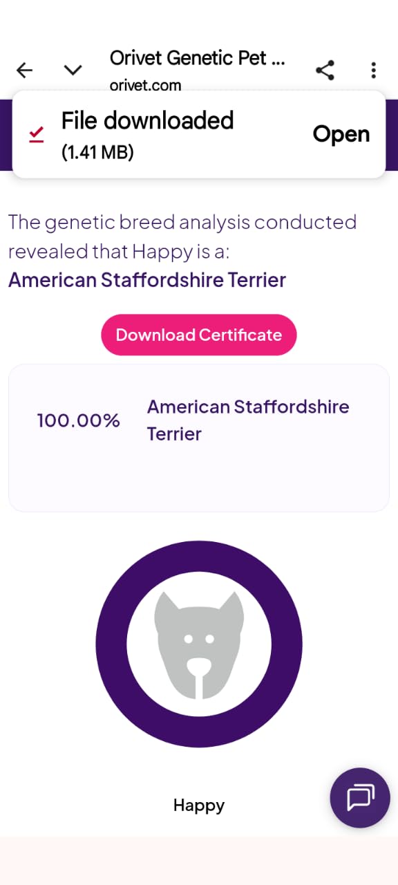 ORIVET GenoPet Dog DNA Test Kit | 365+ Breed Identification | Personalized Life Plan | At-Home Cheek Swab | Results in 3-5 Weeks customer photo 2