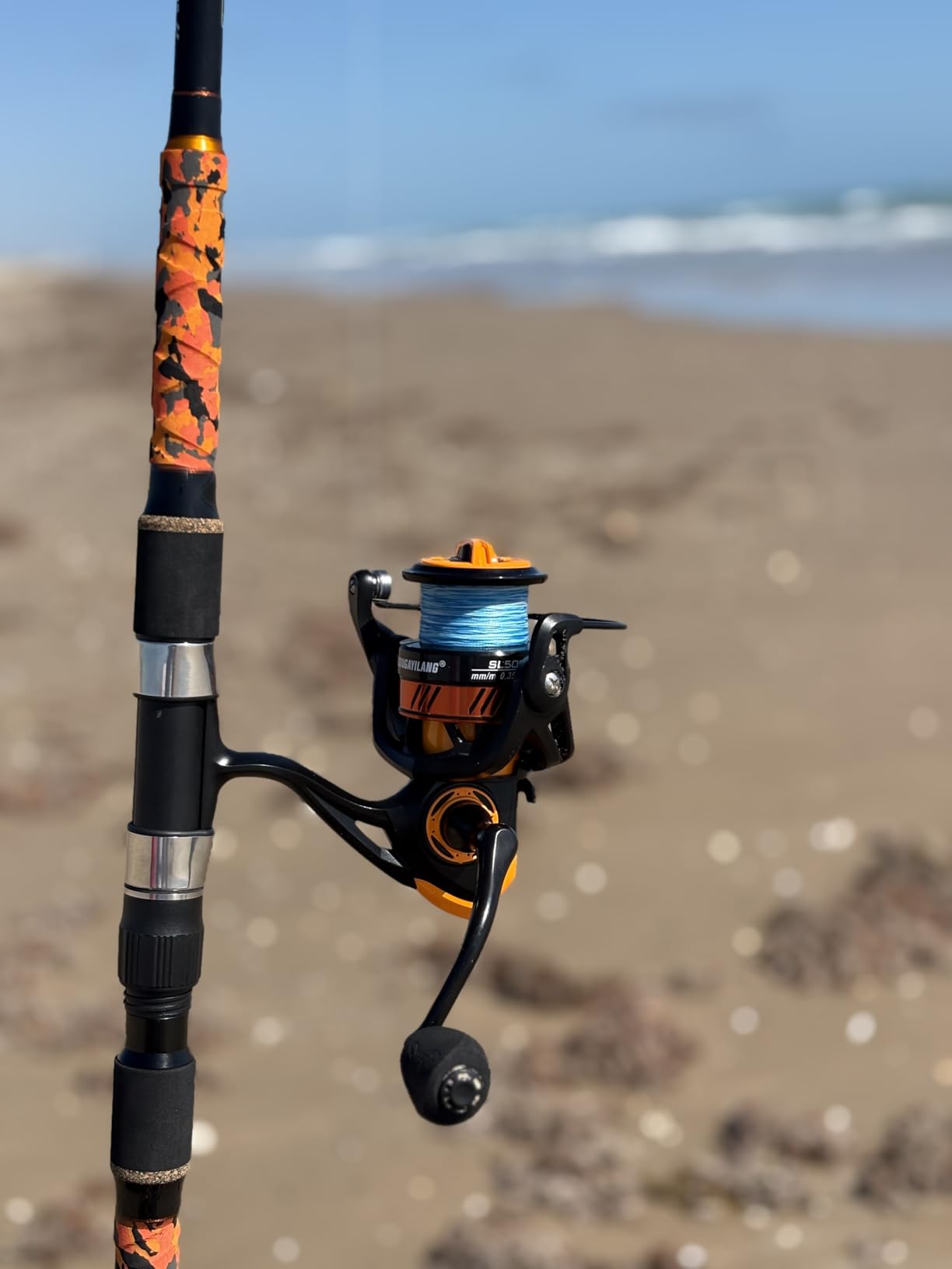 Sougayilang 3 Piece Surf Fishing Rod Combo Medium/Heavy Travel Spinning Rod with 5000 Size Reel Baitfeeder Combo(9'/10'/11') customer photo 1