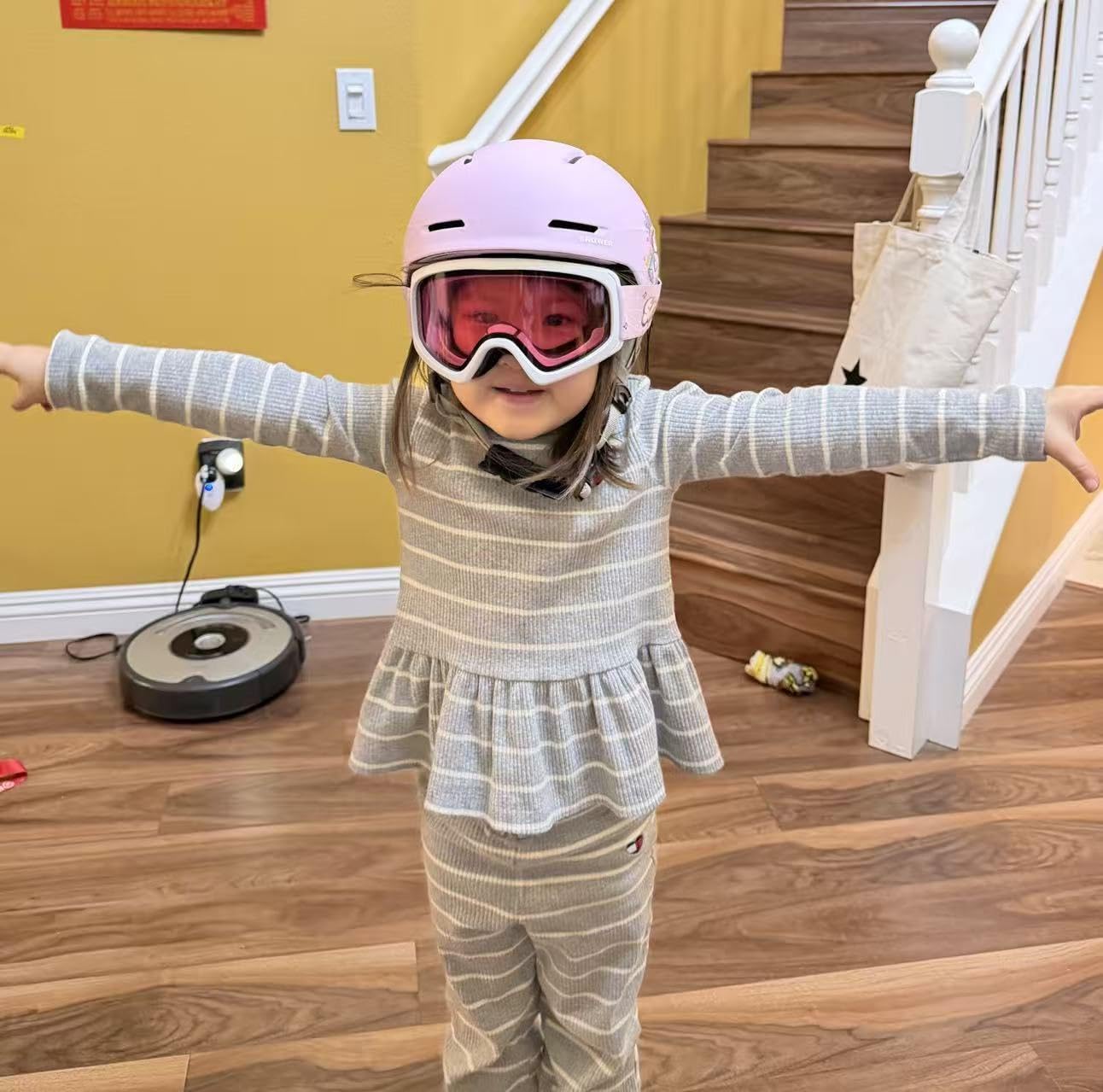 SNOWER Kids Ski Helmet with Goggles Set, Shockproof Durable PC Shell & EPS Foam, Snowboard Helmet and Goggles for Boys & Girls customer photo 2