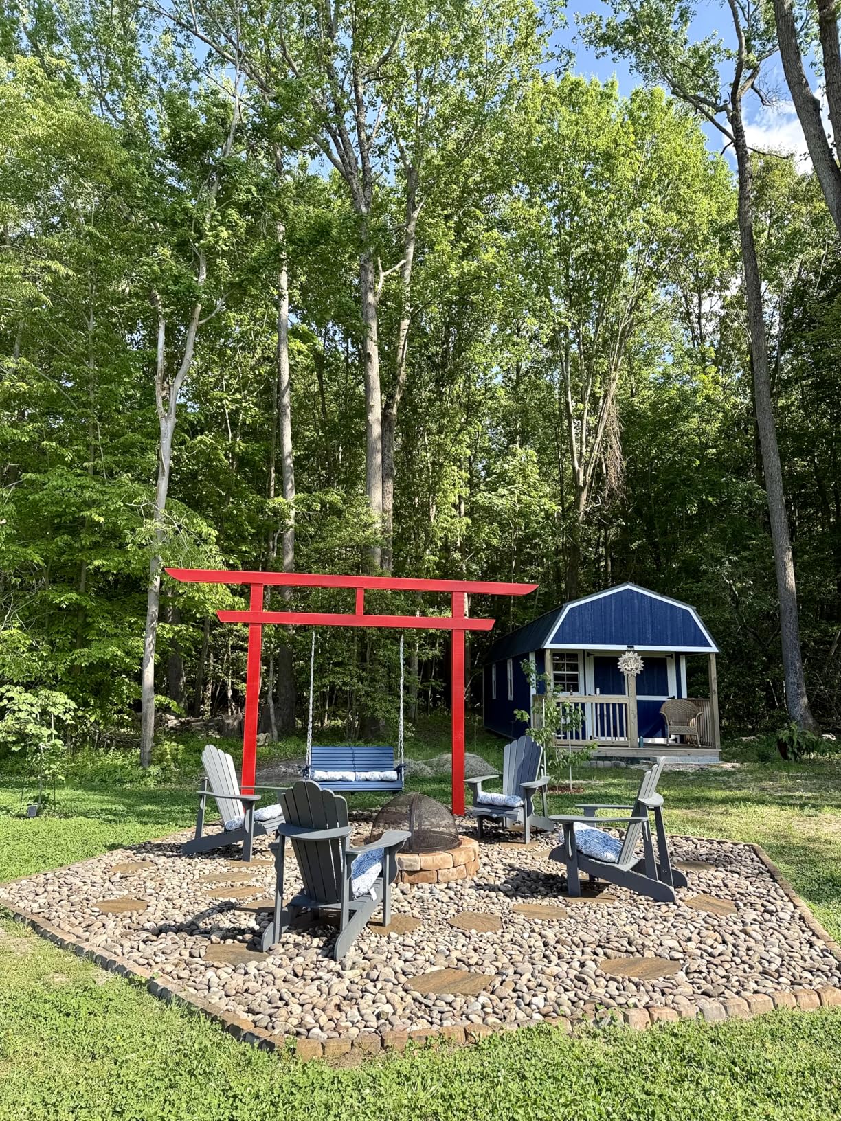 HDPE Porch Swing with 18/8 Stainless Steel Bolts, Ergonomic Design, Ultra Weather-Resistant, Heavy Duty 1200 LBS, for Outdoor Patio Garden Yard (Gray) customer photo 2