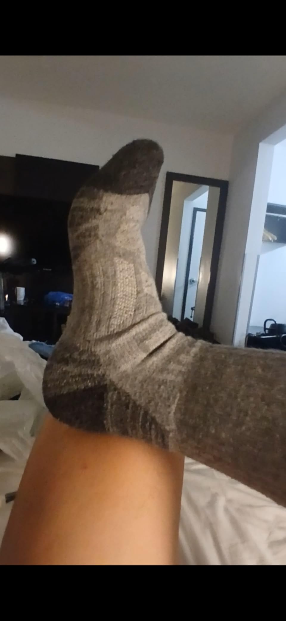 ANTSANG Merino Wool Hiking Socks, Enhanced Breathability, Targeted Cushion Thermal Socks for Men and Women, 5 Pairs customer photo 2