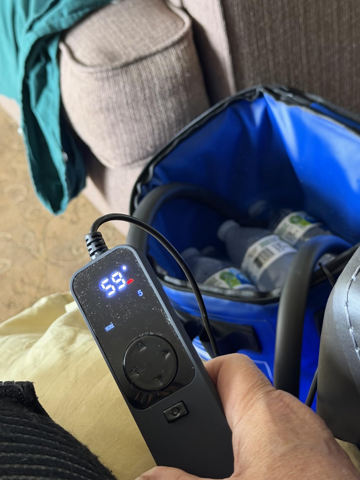 Ice Machine for Knee After Surgery, Cold Therapy Machine for Hip Shoulder Knee Replacement Recovery, Portable Quiet Leak-Proof Knee Ice Machine with Wheels & Universal Pad for Pain Relief and Swelling customer photo 2