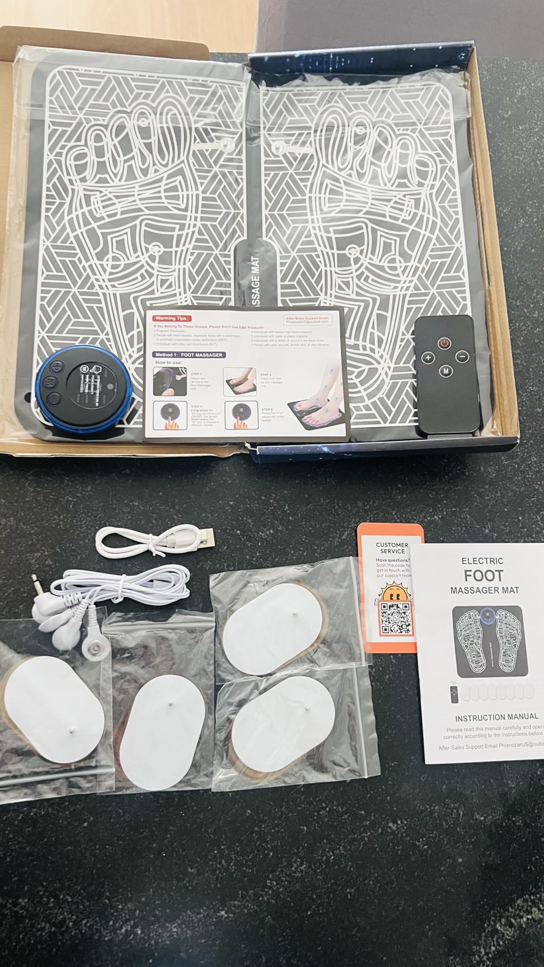 Transcutaneous Electronic Nerve Stimulator and Powered Muscle Stimulation for Pain Relief, EMS Foot Massager customer photo 2