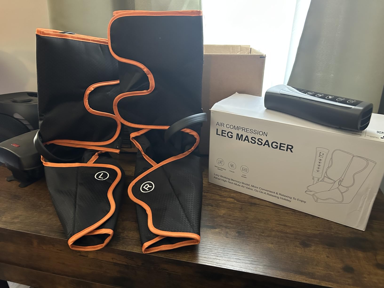 Leg Massager with Heat and Compression, Foot and Calf Massager for Circulation and Pain Relief, Compression Boots with Handheld Controller, 6 Modes 3 Intensities, Gift for Mom Dad customer photo 2