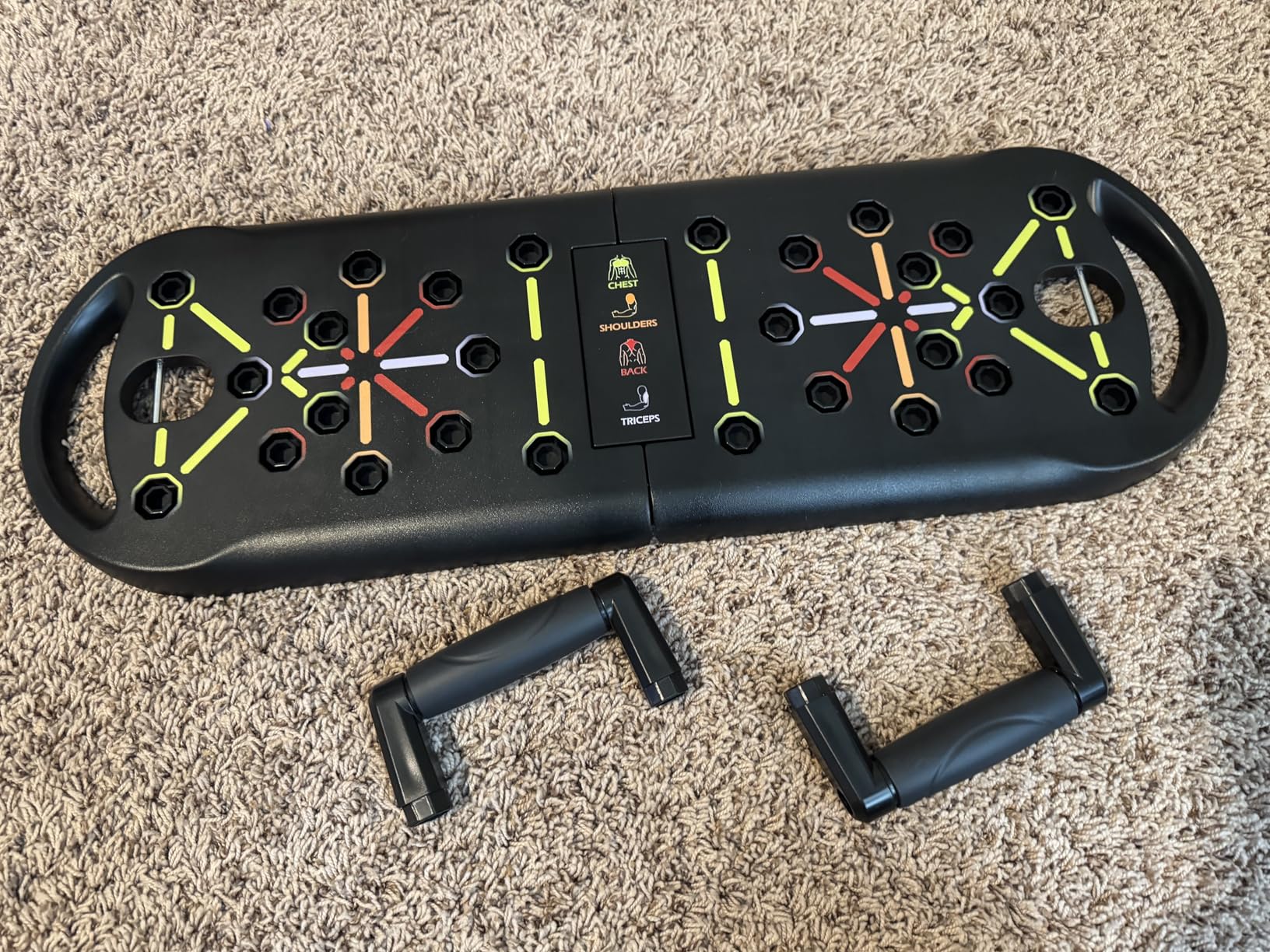 JLoibao Push Up Board Fitness, Portable Pushup Board for Men, Foldable Push up Bar, Workout Home Gym Equipment, 20 in 1 customer photo 2