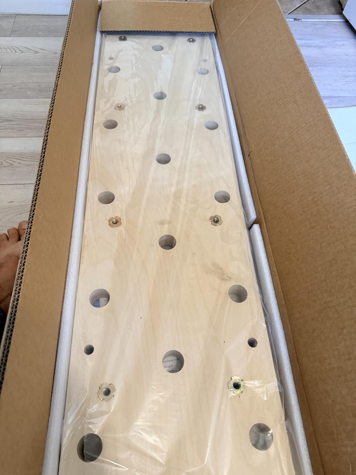 Extra-Thick Birch Climbing Peg Board for Wall Mounting, Heavy-Duty Wooden Climbing Board with Beech Grips & Rock Climbing Hold Inserts for Indoor Home Gym customer photo 2