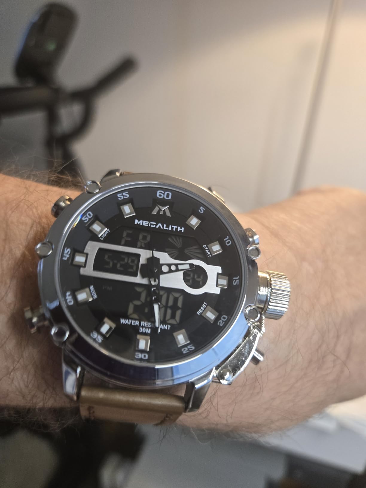 MEGALITH Military Watches for Men Digital: Tactical Wristwatch with Analog Dual Time Display - Waterproof Sport Heavy Duty Watch for Men with LED Alarm Stopwatch Date - Gifts for Him customer photo 1