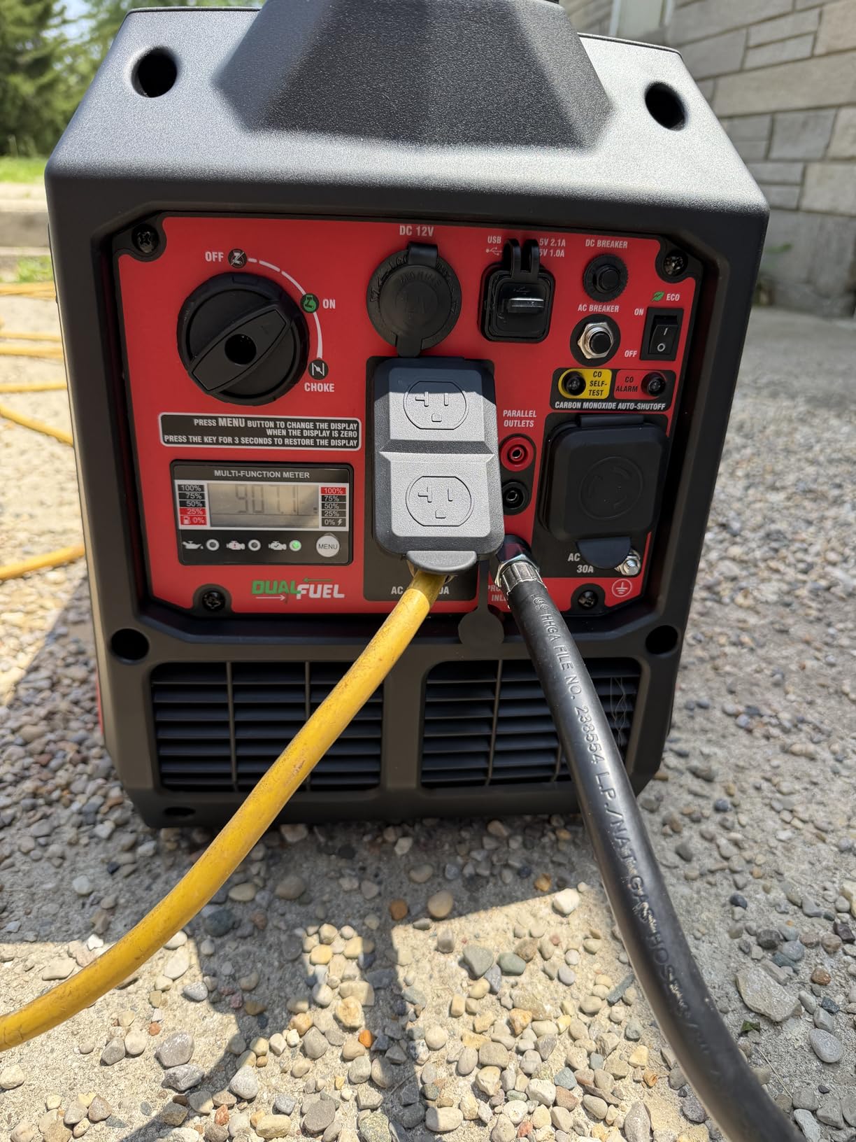 PowerSmart 3800 Watt Dual Fuel Inverter Generator, Quiet Portable Gas Propane Powered with CO Sensor and RV Ready Outlet, 149cc 4-Stroke OHV Engine for Home Backup, Camping and Tailgating customer photo 1