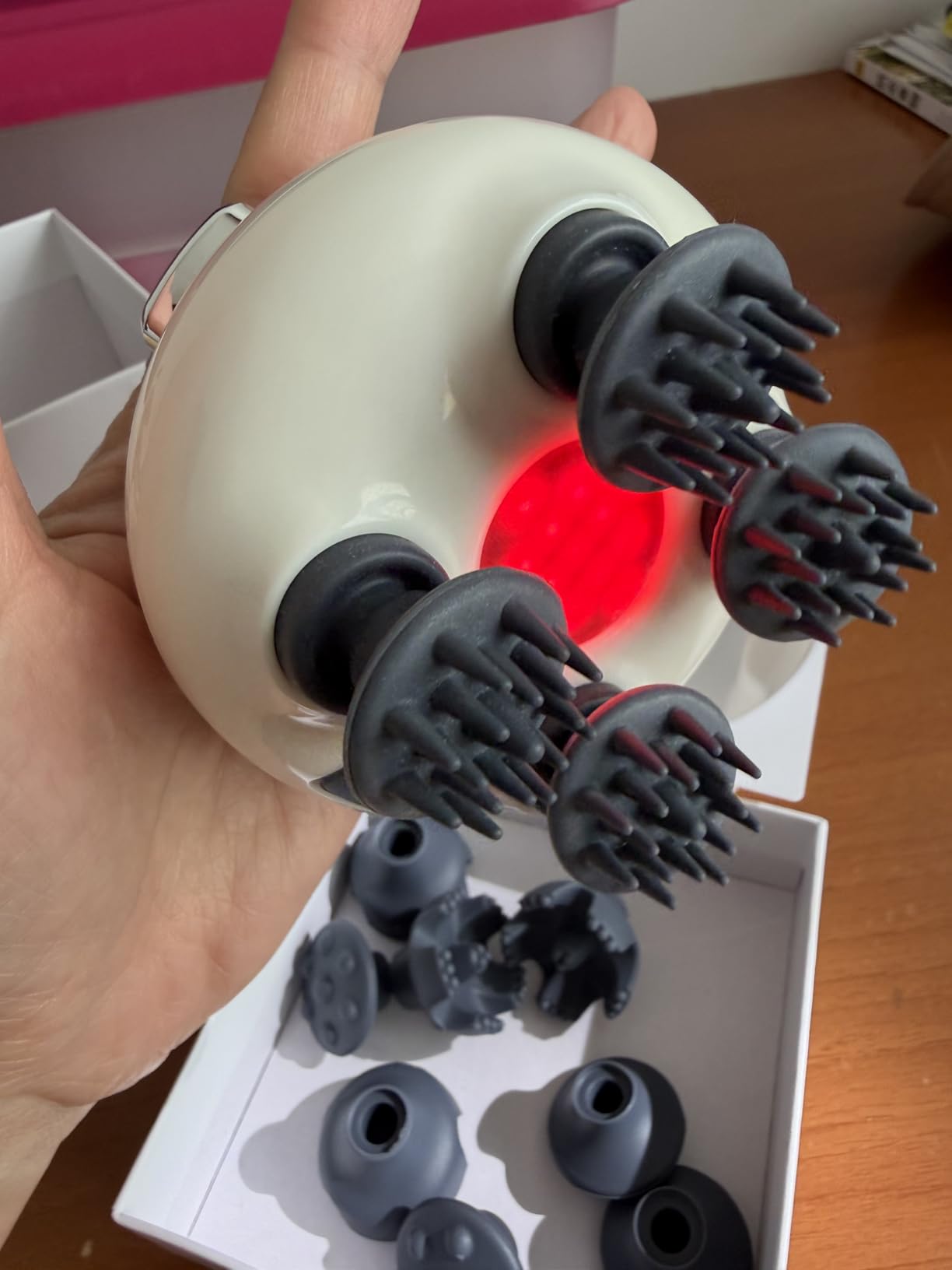 Scalp Massager, Head Massager Scalp with Tangle-Resistant Design, Portable Head Massager, Hair Massagers with 12 Massage Heads, 3 Modes customer photo 2