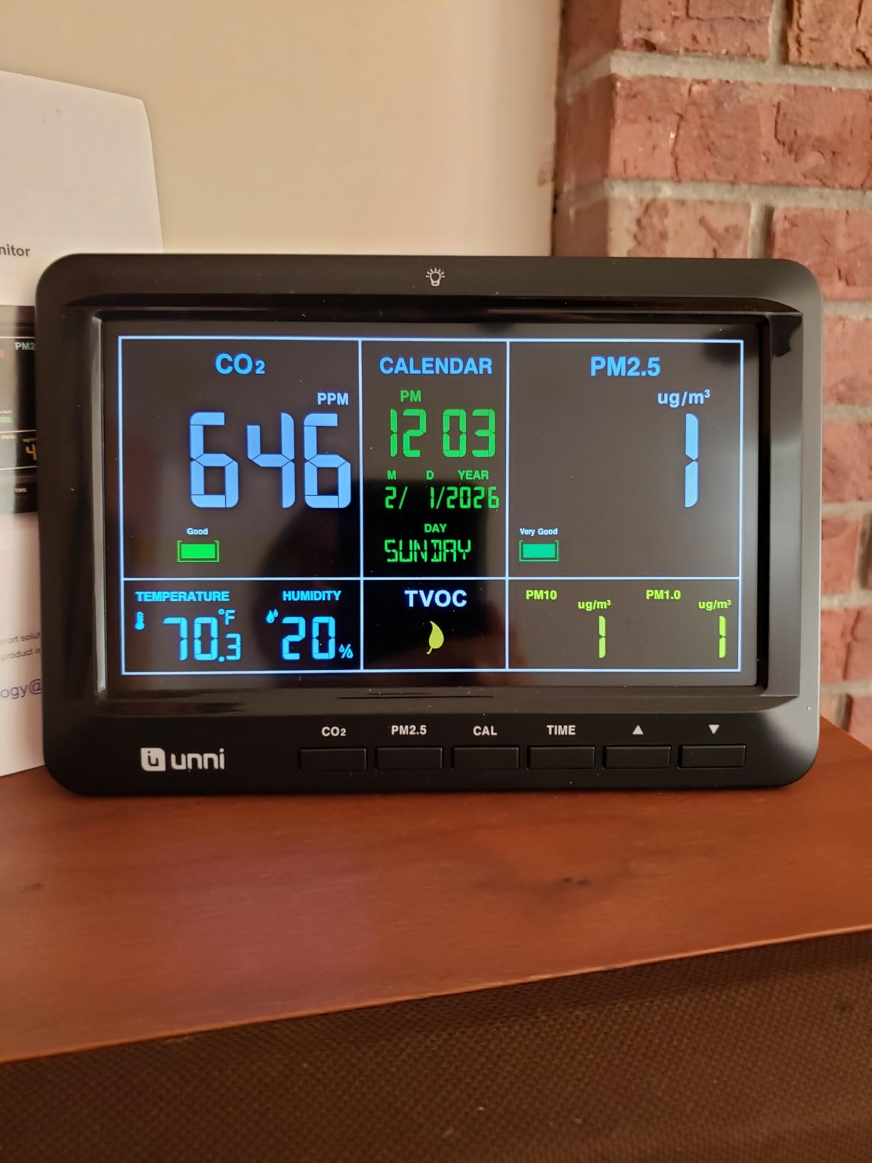 Air Quality Monitor Indoor 7.5