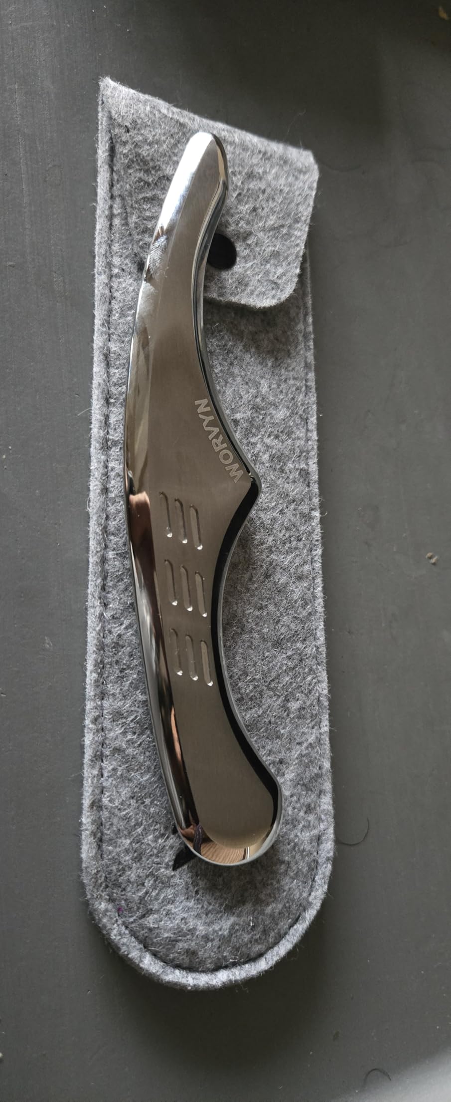 Premium Muscle Scraper Tool - 8mm Thick Stainless Steel Body Gua Sha with Ergonomic Anti-Fatigue Grip - Massage Tool for Muscle Recovery & Mobility Support customer photo 1
