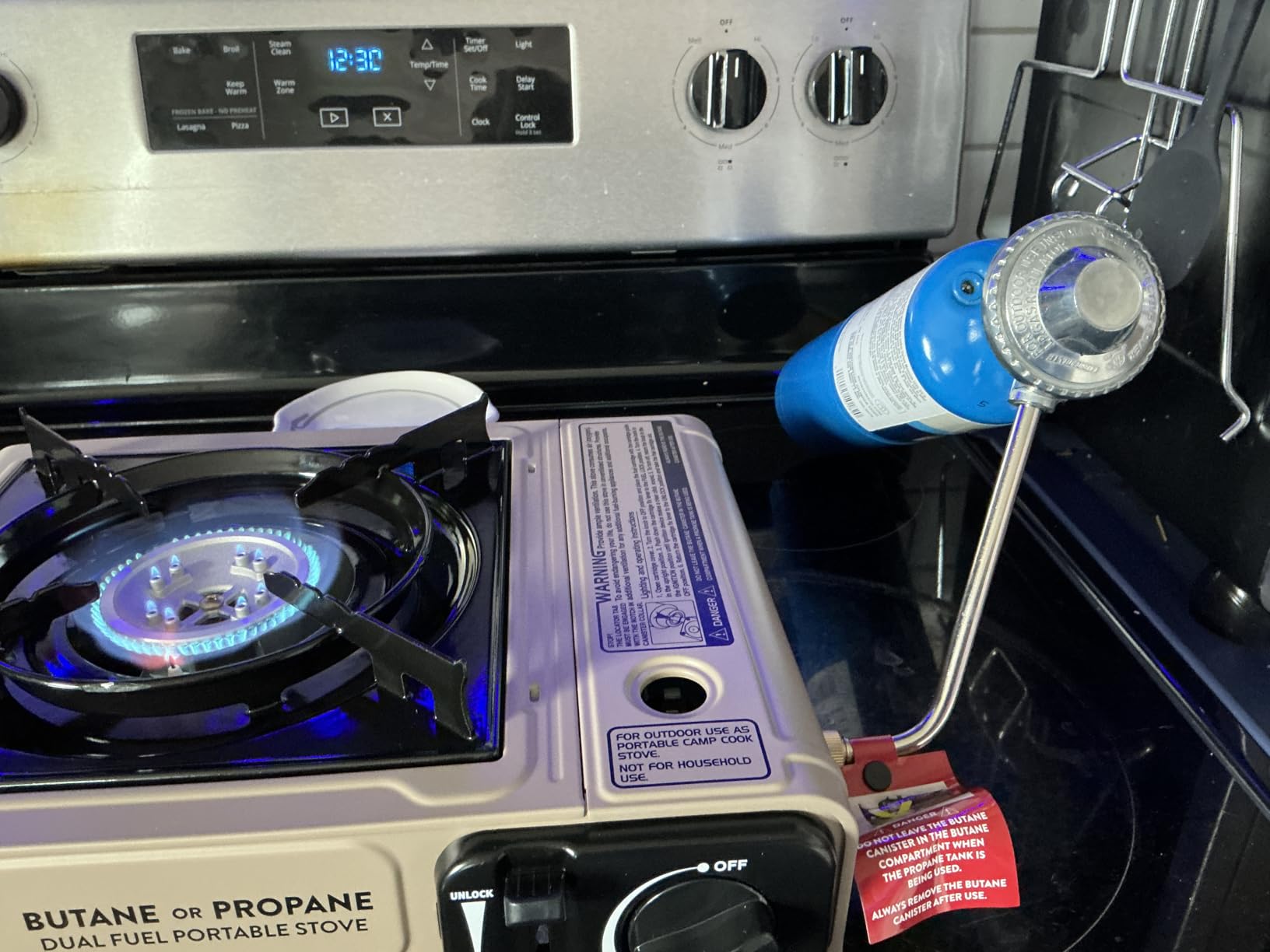 GasOne GS-3400P-KIT Propane or Butane Gas Stove with Flat Top Griddle Included, Dual Fuel Portable Grill for Camping customer photo 1