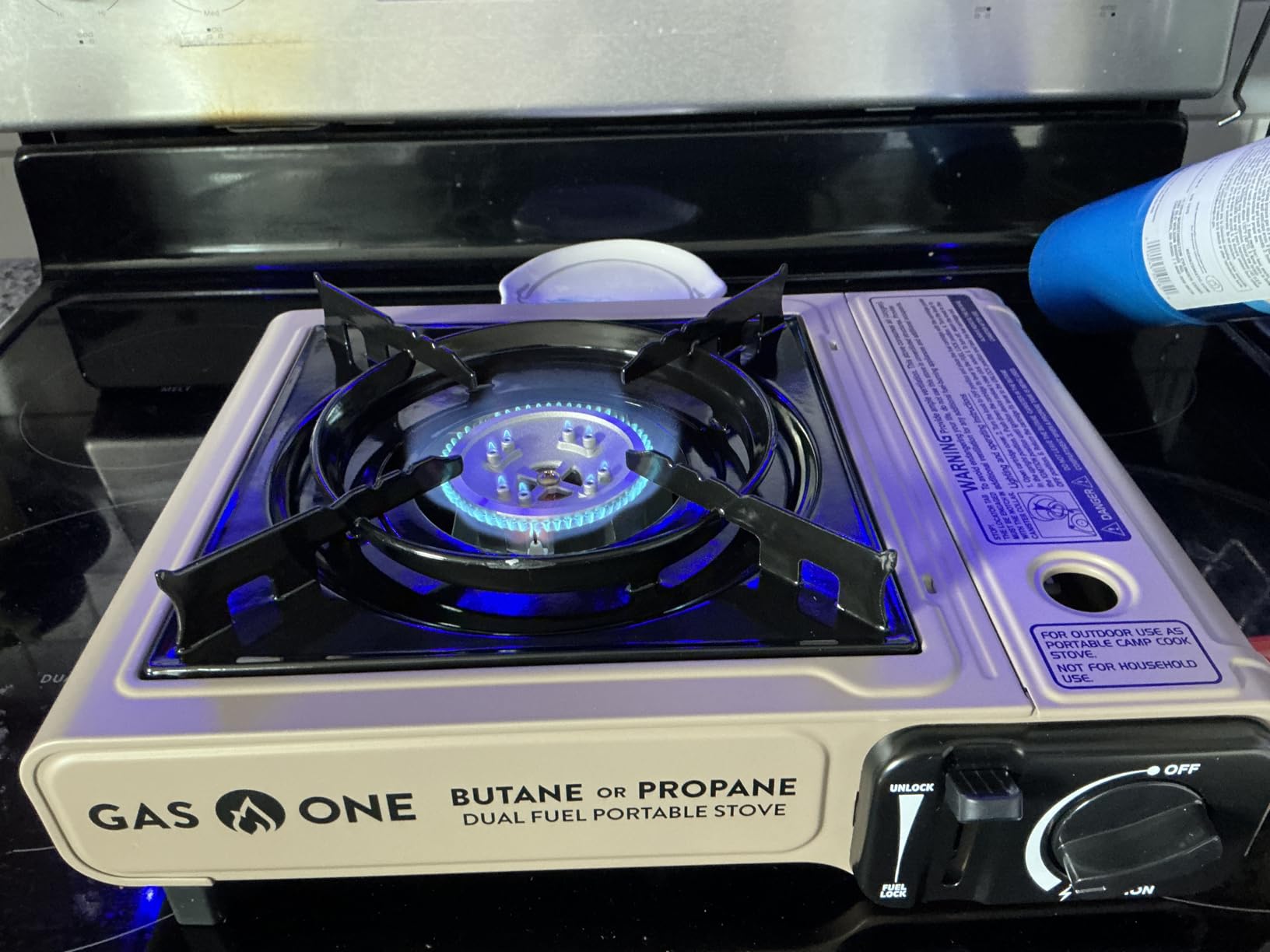 GasOne GS-3400P-KIT Propane or Butane Gas Stove with Flat Top Griddle Included, Dual Fuel Portable Grill for Camping customer photo 2