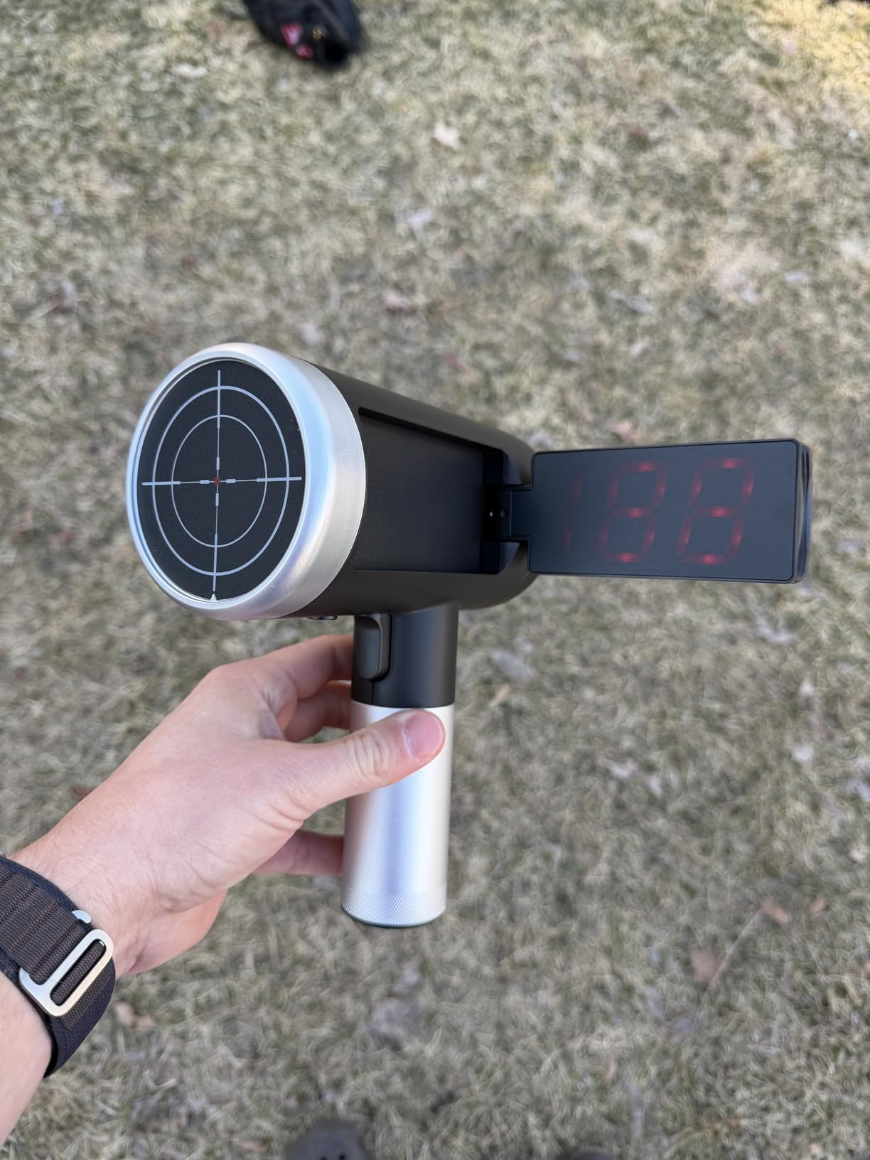 JASCOPRO 24GHz Baseball Radar Gun with LED+LCD Dual Display, +/-1 MPH Accuracy, Dual Speed Modes for Pitching & Swing, Handheld Multi-Sport Speed Sensors Baseball Radar Training Equipment for All Players customer photo 2
