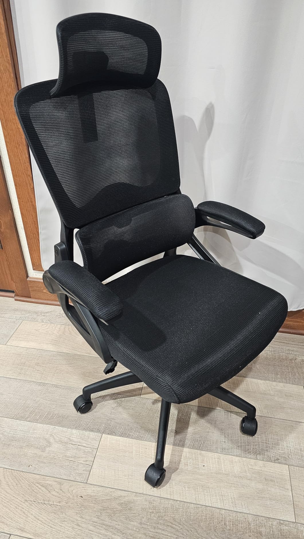 Ergonomic Office Chair, Mesh Office Chair with Lumbar Support, High Back Desk Chair with Flip-up Arms, 400 lbs Big and Tall Computer Chair with Headrest, Comfy Desk Chairs customer photo 2