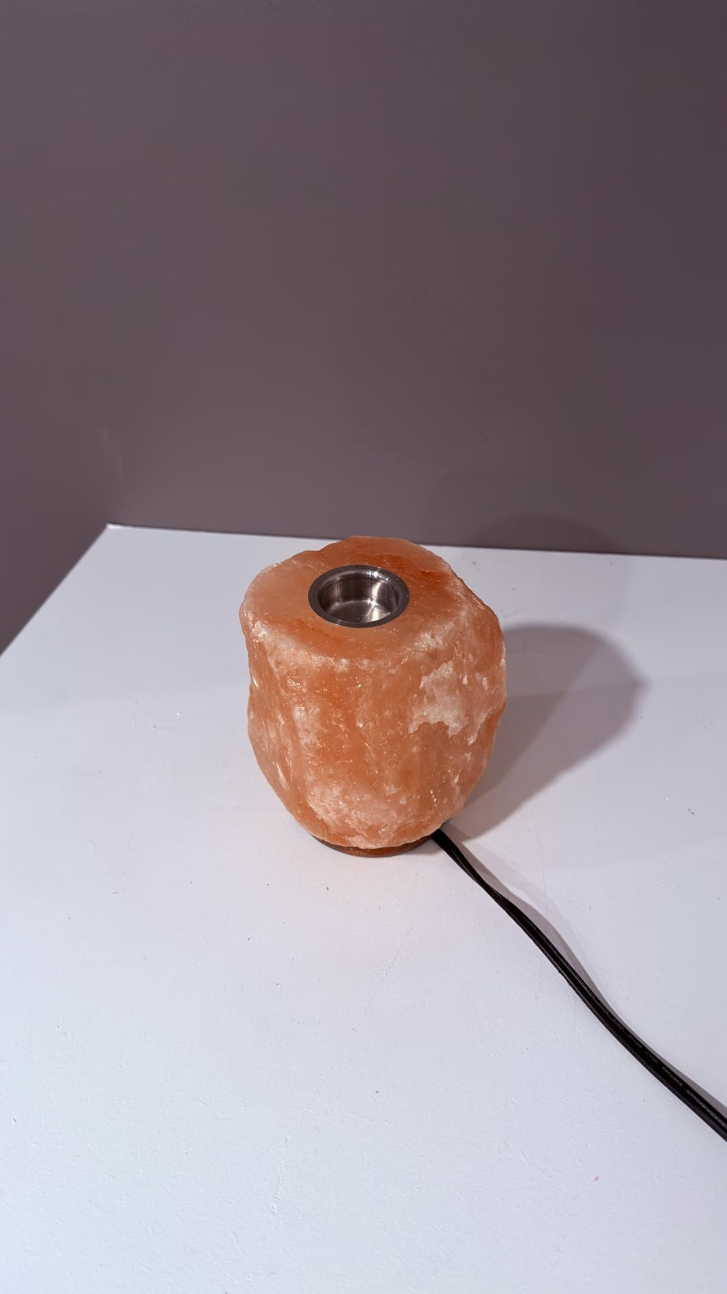 Himalayan Salt Lamp with Aromatherapy Tray & Dimmer Switch - Salt Rock Lamp for Bedroom, Relaxation & Sleep | Calming Meditation Spa Lamp | Himalayan Salt Diffuser | Warm Glow Night Light | Gift Ready customer photo 1