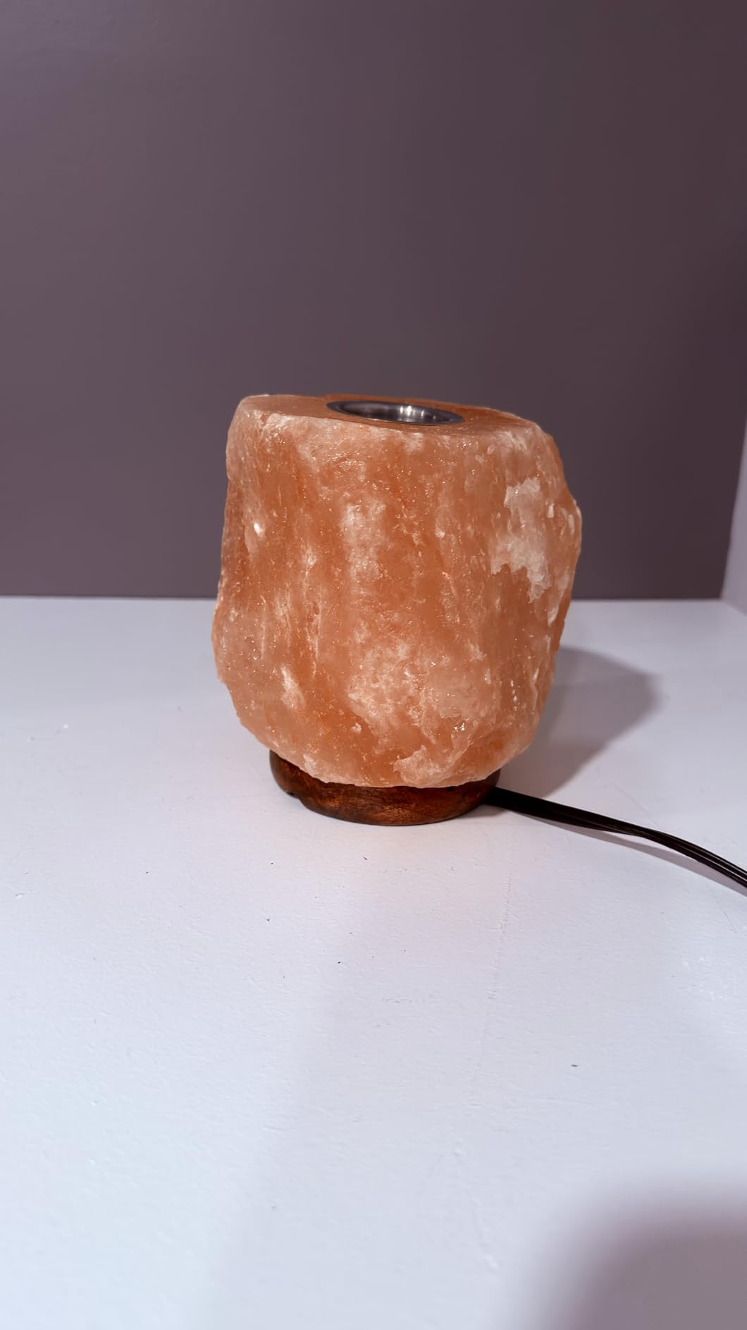 Himalayan Salt Lamp with Aromatherapy Tray & Dimmer Switch - Salt Rock Lamp for Bedroom, Relaxation & Sleep | Calming Meditation Spa Lamp | Himalayan Salt Diffuser | Warm Glow Night Light | Gift Ready customer photo 2