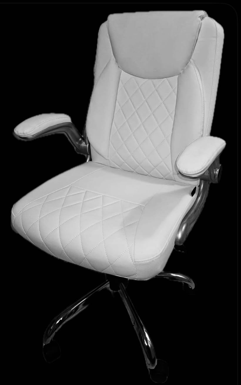 COMHOMA Leather Office Chair Ergonomic Computer Gaming Chair with Comfy Back Support, Executive Mid-Back, Small Gaming Chair with Adjustable Armrests, for Short People Use, Rolling Swivel for Adults customer photo 1