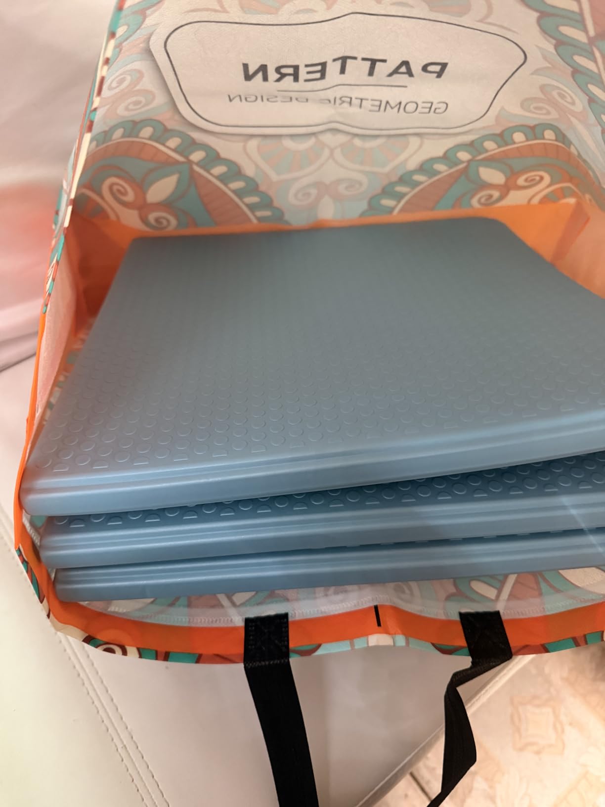 Foldable Yoga Mat Thick Non-Slip Exercise Mat - Packable Travel Fitness Mat with Carrying Bag for Yoga, Pilates, Workout, Home & Gym customer photo 2