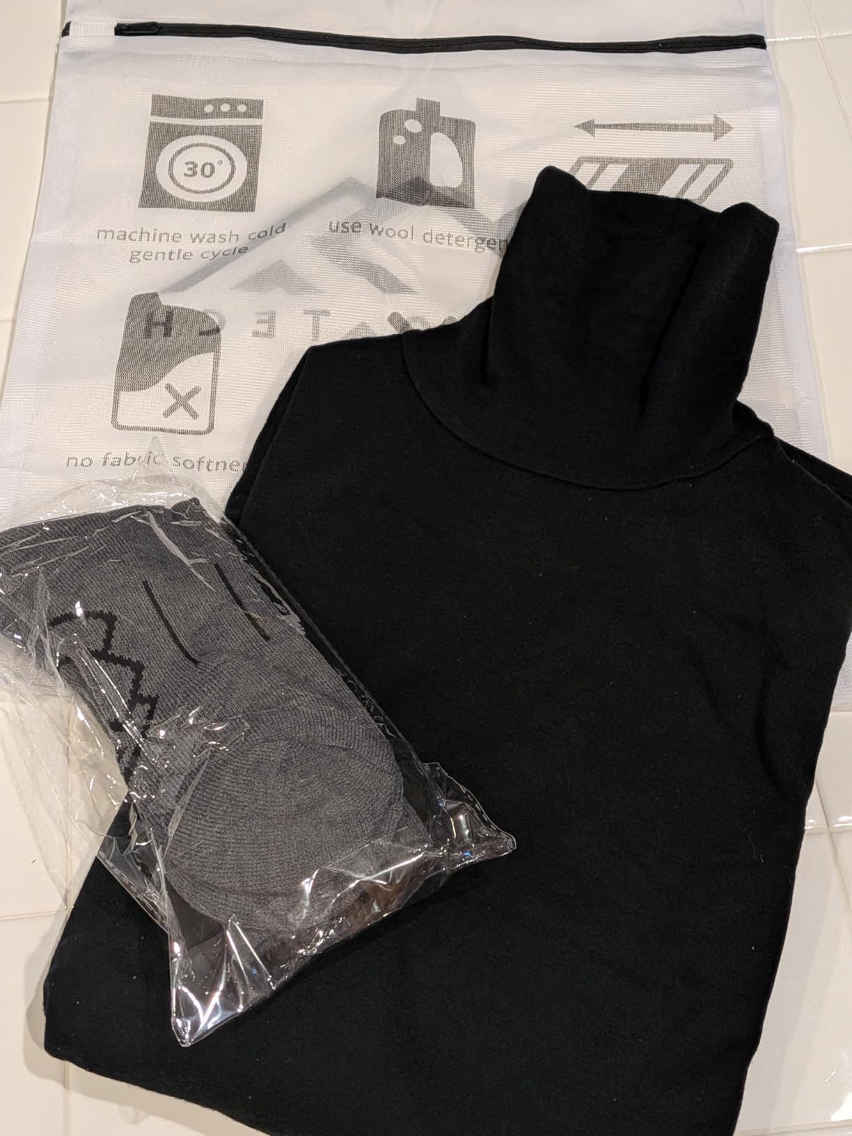 Merino Wool Base Layer Mens Turtleneck - Merino Wool Sweater Men - High Neck, Low Neck Long Sleeve Pullover Thermal Shirt customer photo 1