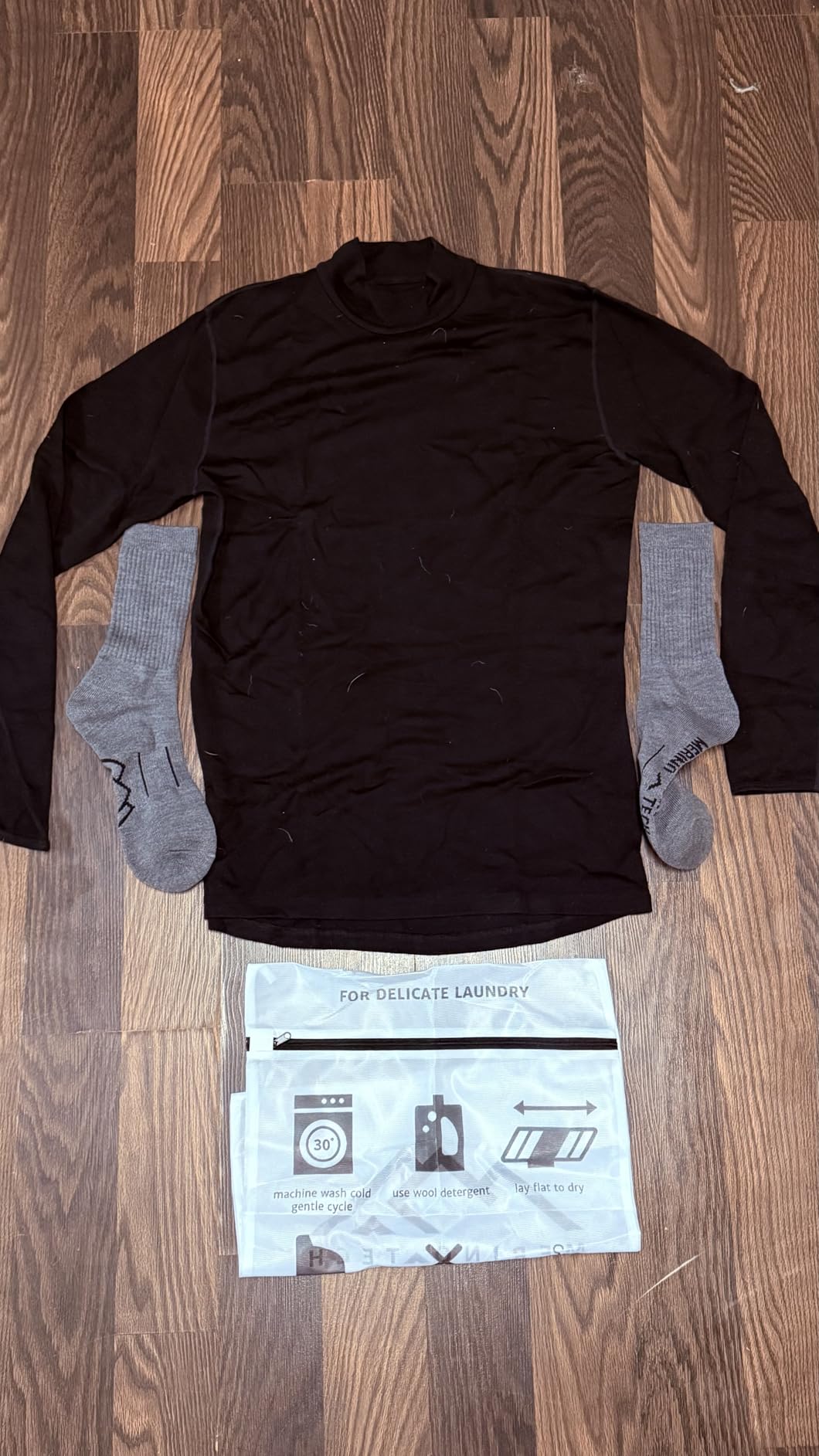 Merino Wool Base Layer Mens Turtleneck - Merino Wool Sweater Men - High Neck, Low Neck Long Sleeve Pullover Thermal Shirt customer photo 2