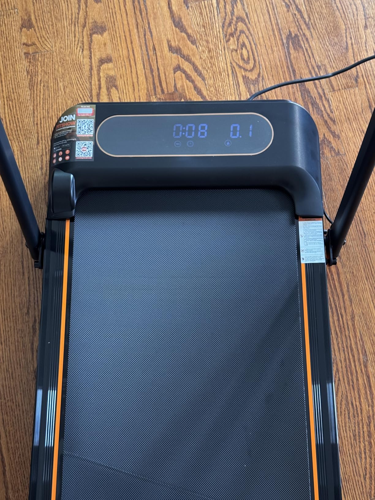 Walking Pad with 15% 12-Level Auto Incline & Handle Bar, 450 lbs Capacity UI Screen, Trisomy 3.5HP Quiet Under Desk Treadmill, Speaker, APP & Remote Control, Treadmills for Home Hiking customer photo 1