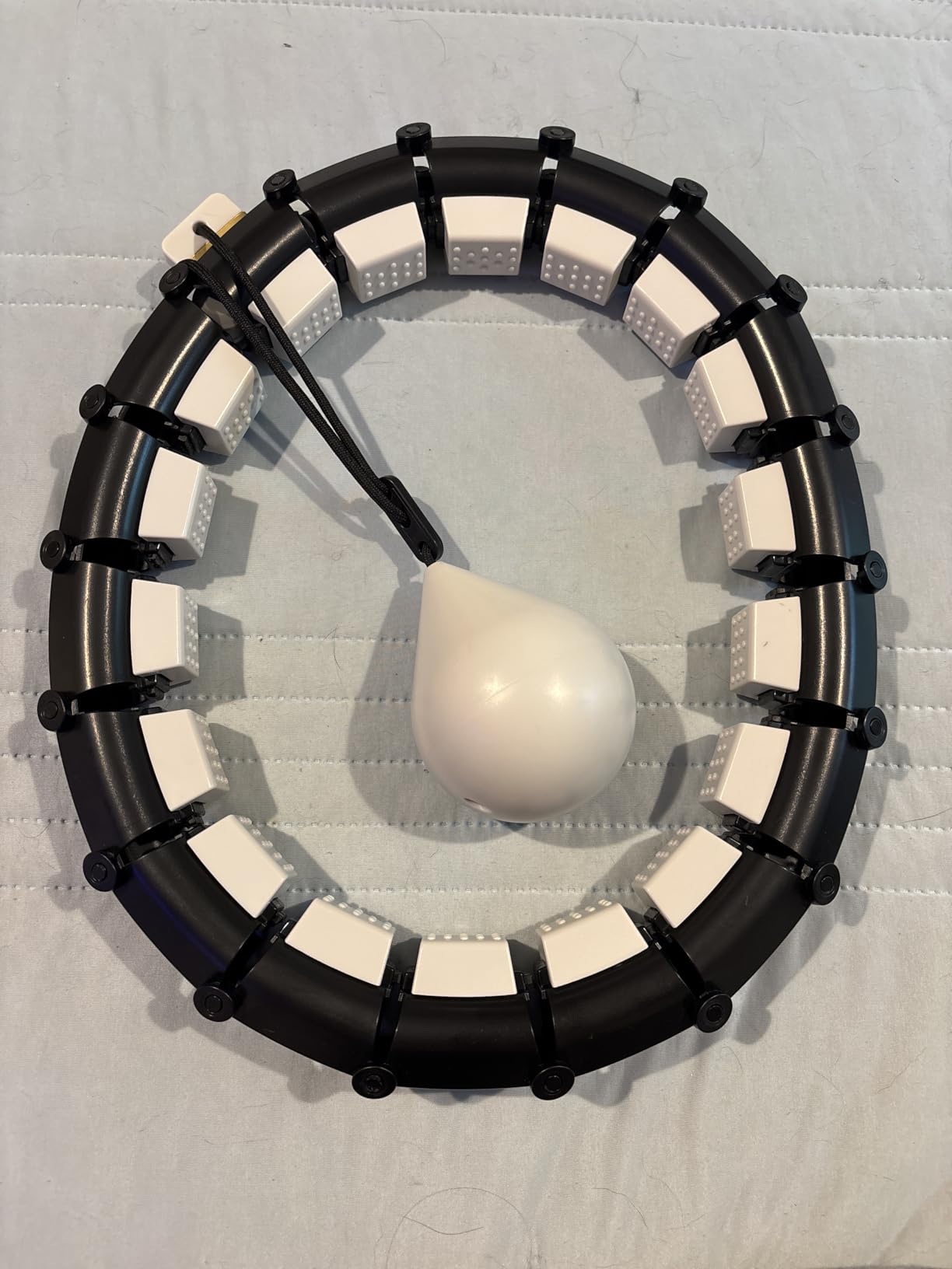 Weighted Infinity Exercise Fitness Hoop - Smart Queen 24 Detachable Knots Quiet Hoop for Adults Weight Loss Fitness, Great for Women and Beginners customer photo 1