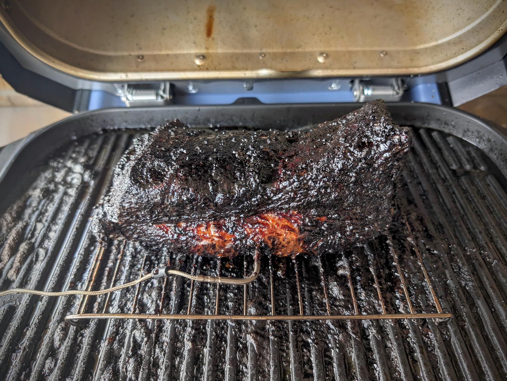 Ninja Woodfire Pro Connect XL Outdoor Grill & Smoker | Bluetooth, App Enabled | 7-in-1 Grill, BBQ Smoker, Outdoor Air Fryer | Woodfire Technology | Built-In Thermometer | Green & Gold | OG951GN2 customer photo 1