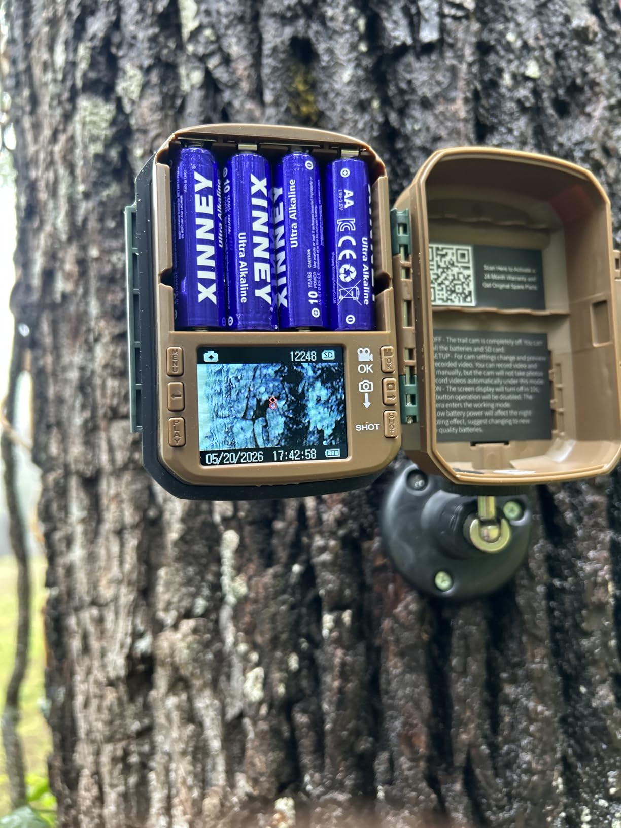 Trail Camera 4K 64MP with 5000mAh Rechargeable Battery 64GB Micro Memory Card IP67 Waterproof, Night Vision, Motion Activated, Solar Powered Wildlife Hunting Camera Outdoor customer photo 1
