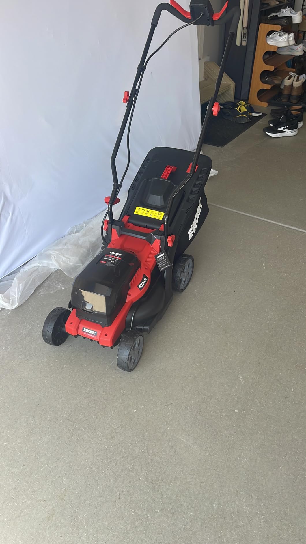 EWORK 40V Electric Lawn Mower Cordless, 14