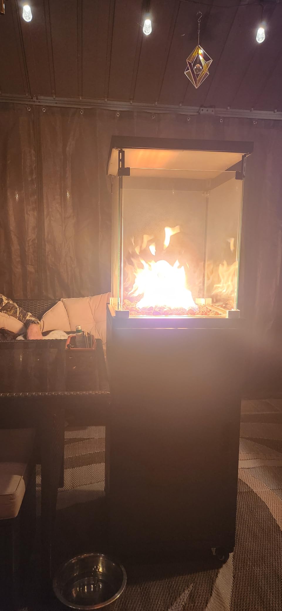 Pamapic Outdoor Propane Patio Heater, 41,000 BTU CSA Certified with Lockable Wheels & Cover, Weather Resistant Perfect for Backyard, Balcony, Garden (Dark) customer photo 1