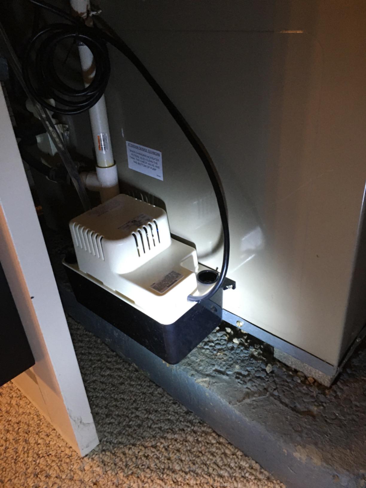 Little Giant VCMA-15UL 115 Volt, 65 GPH, 1/50 HP Automatic Condensate Removal Pump for HVAC/Refrigeration Systems/Dehumidifiers (no safety switch), 6-Foot Cord, Black/White, 554401 customer photo 1