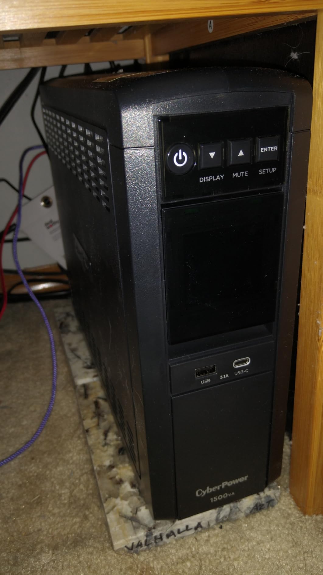 CyberPower CP1500PFCLCD PFC Sinewave UPS Battery Backup and Surge Protector, 1500VA/1000W, 12 Outlets, AVR, Mini Tower, UL Certified customer photo 1