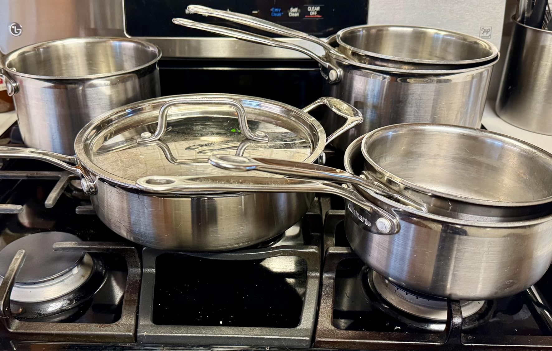 Cuisinart Stainless Steel Pots and Pans Set, Induction Compatible, 12 pc | Cuisinart stainless steel cookware set with saucepans, saute pan, stockpot, & skillets, oven safe to 500F, MCPS-12N customer photo 2