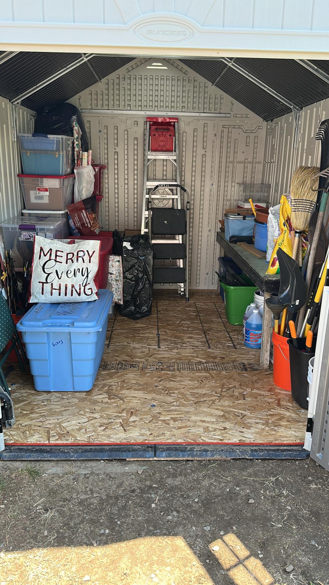 Suncast 8x10 Ft. Outdoor Storage Shed - Large Resin Outdoor Shed with Floor Included, Lockable Double Doors & Skylights (Tremont) customer photo 1