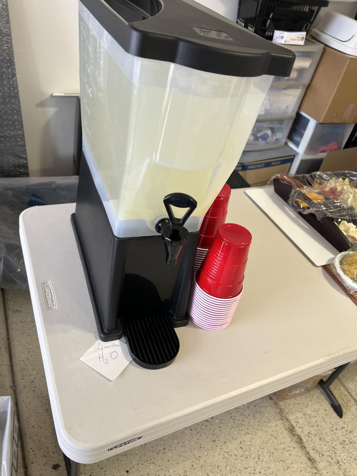 Winco 3 Gallon Slim Plastic Beverage Dispenser with Base | BPA-free, Space-saving design, Drip-free faucet, Great for Water, Tea, Lemonade, Cocktails, Catering and Hotels customer photo 2