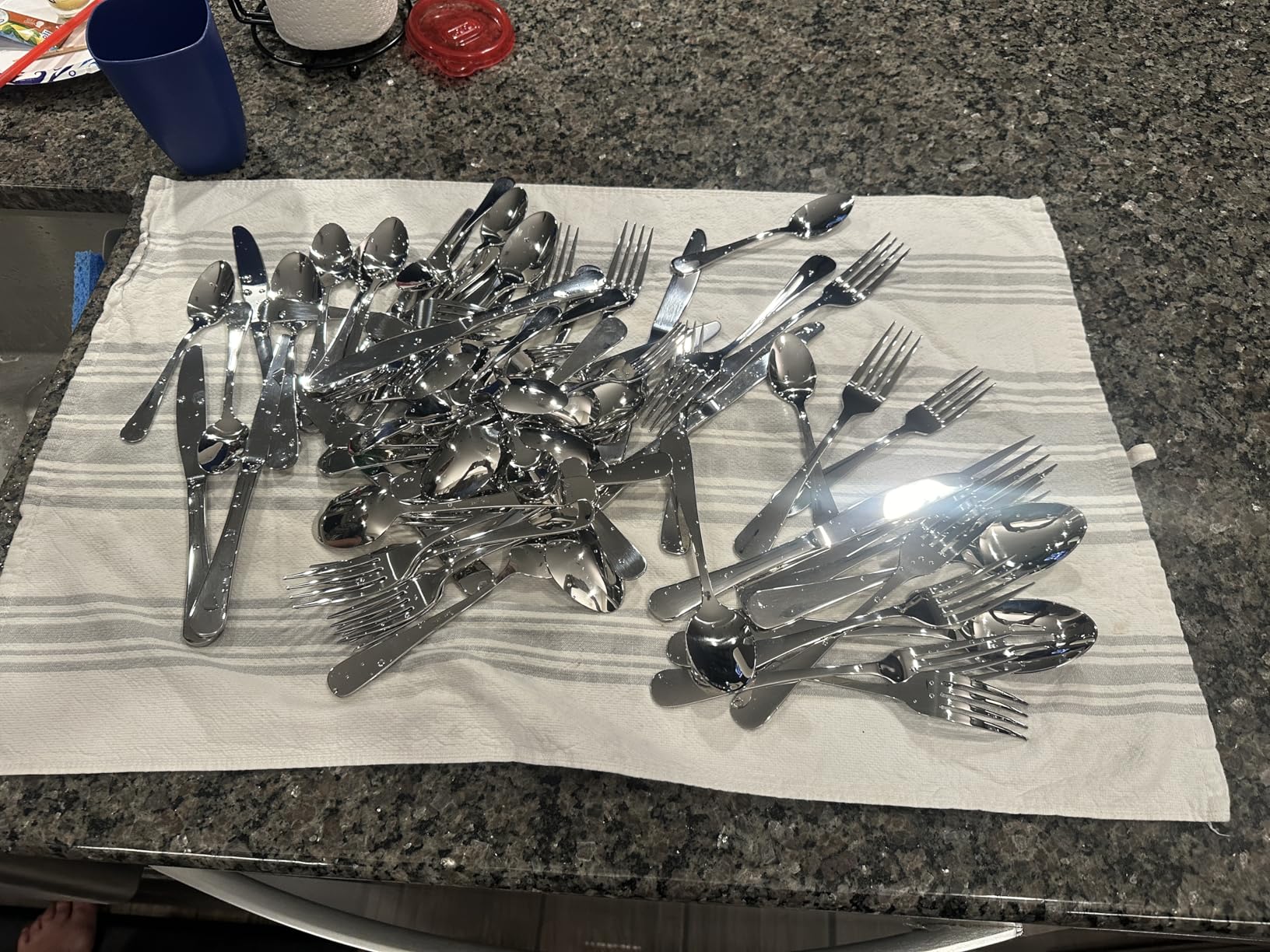 Liberty Tabletop Satin Annapolis 65 Piece Flatware Set for 12 Made in USA 18/10 Stainless Steel Silverware customer photo 2