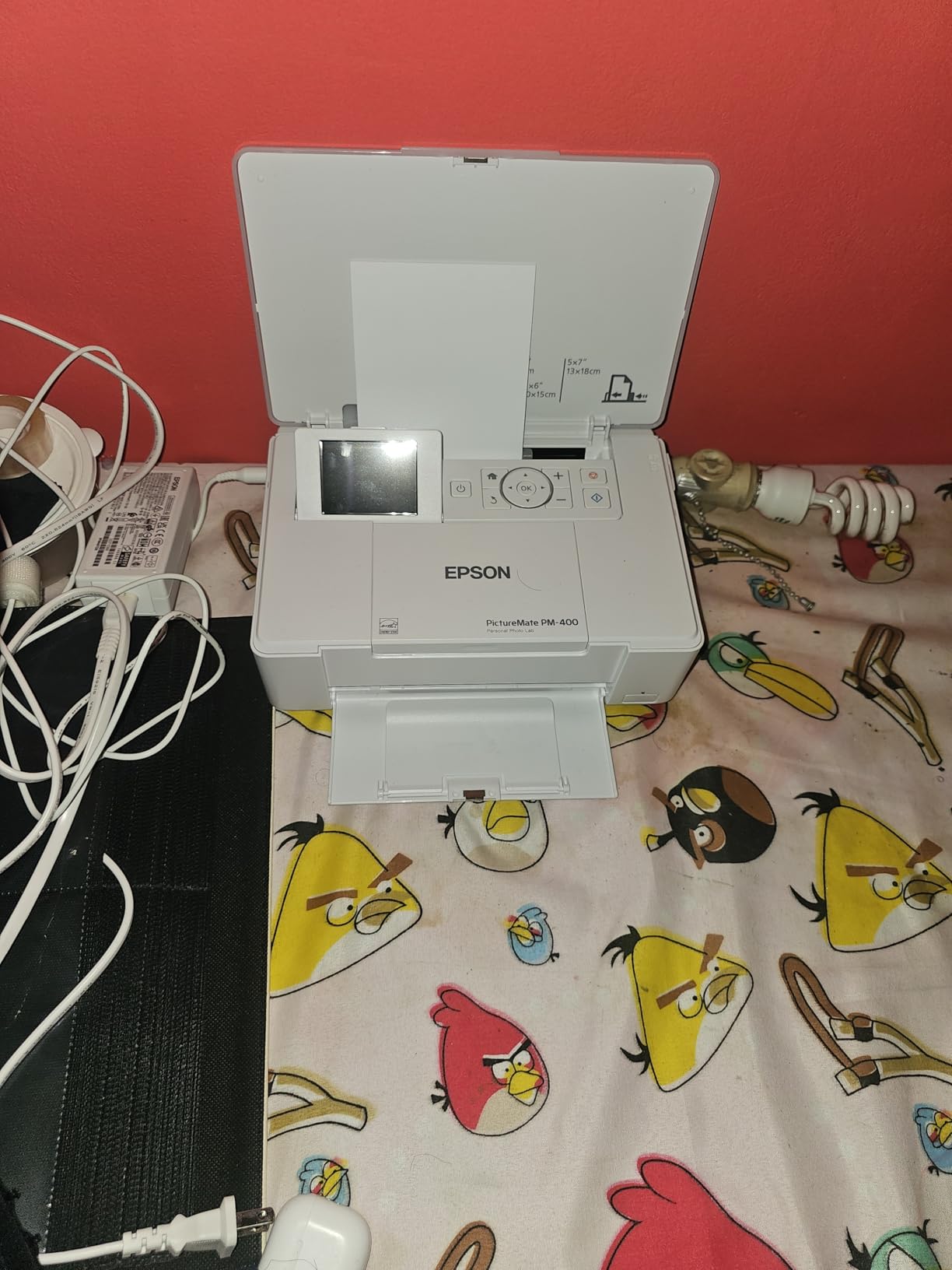 Epson PictureMate PM-400 Wireless Compact Color Photo Printer, white | Compact wireless photo printing; borderless 4 x 6 and 5 x 7 in., mobile support; ideal for home and travel customer photo 1