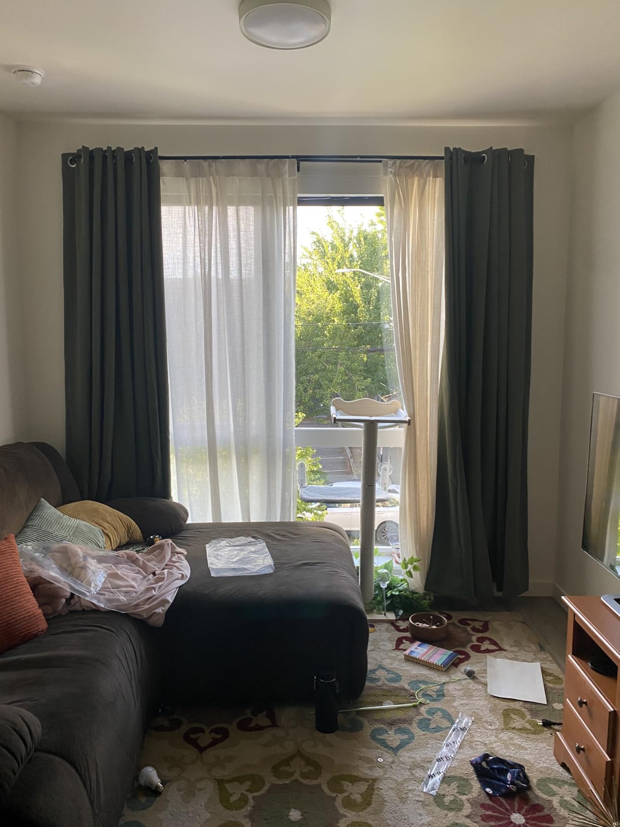 H.VERSAILTEX Blackout Curtains for Bedroom Thermal Insulated Curtains Grey Window Shades, Energy Efficient Noise Reducing Curtains Drapes for Living Room - 52'W by 84'L - Charcoal Gray - One Panel customer photo 1