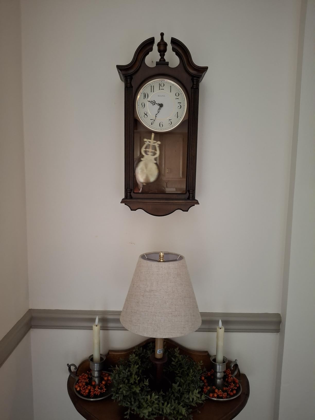Bulova C1517 Saybrook Wall Clock, Brown Cherry customer photo 1