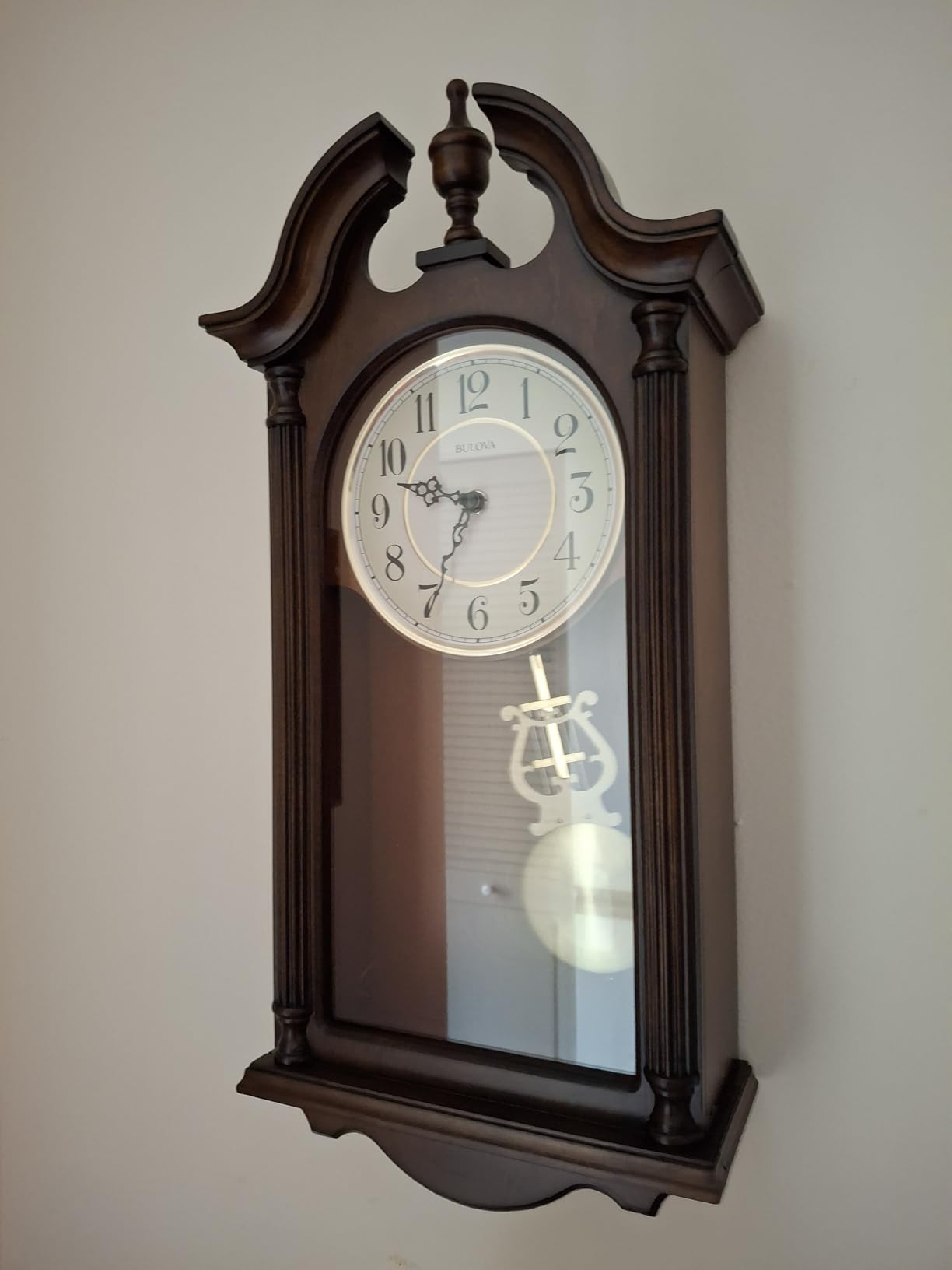 Bulova C1517 Saybrook Wall Clock, Brown Cherry customer photo 2