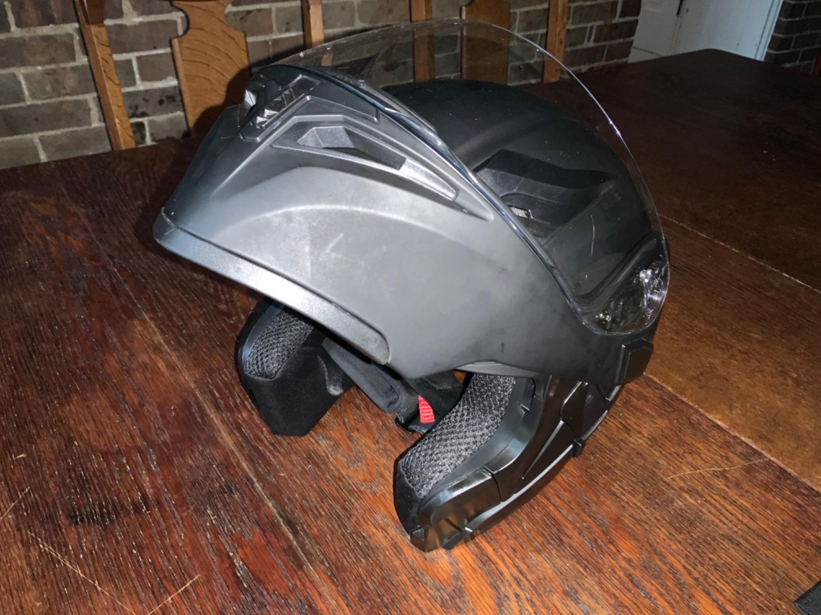 1Storm Motorcycle Modular Full Face Helmet Bike Flip up Dual Visor Sun Shield: HB89 Matt Black customer photo 1