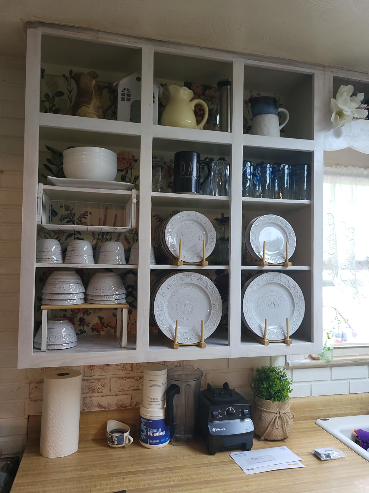 Pfaltzgraff Trellis White 16-Piece Stoneware Dinnerware Set, Service for 4, Distressed White Finish, Microwave & Dishwasher Safe Plates and Bowls customer photo 2