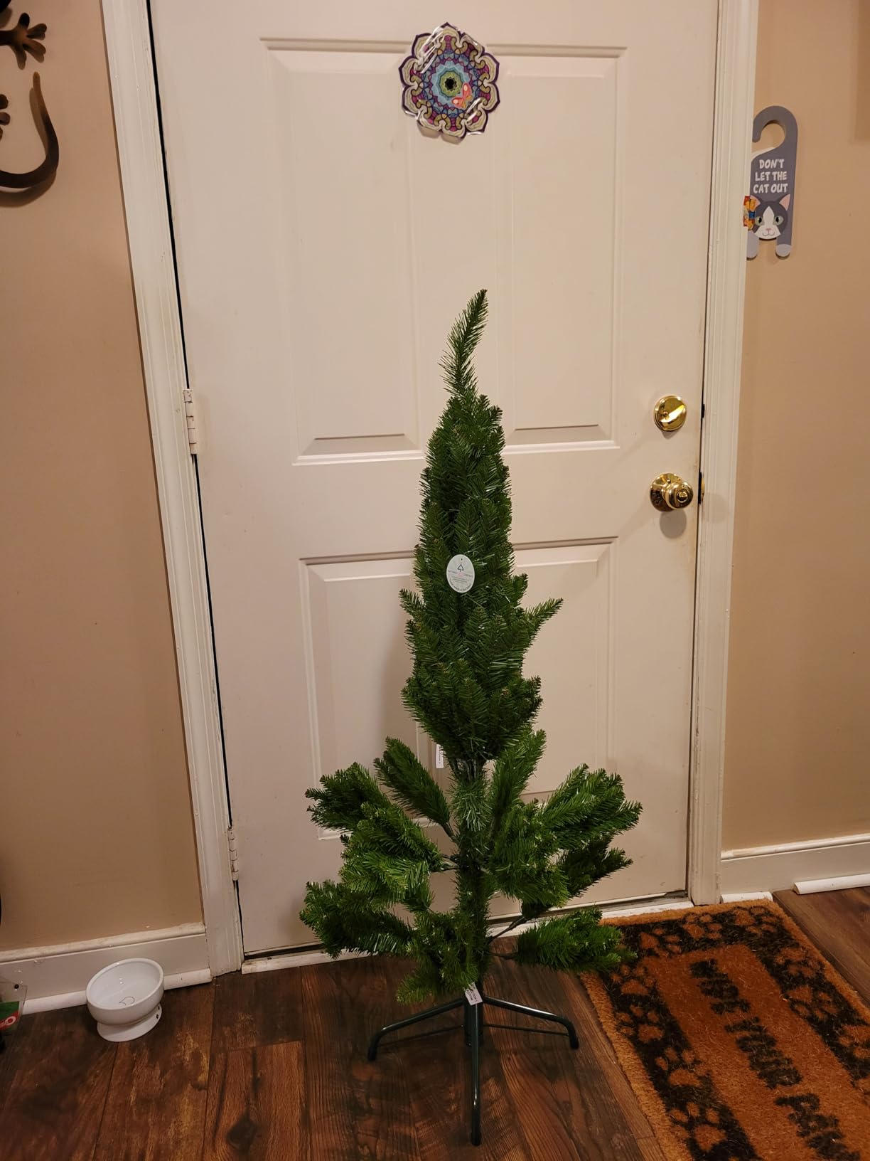 National Tree Company 4 ft Unlit Kingswood Fir Mini Artificial Slim Christmas Tree, 269 Tips, Includes Stand, Green customer photo 1