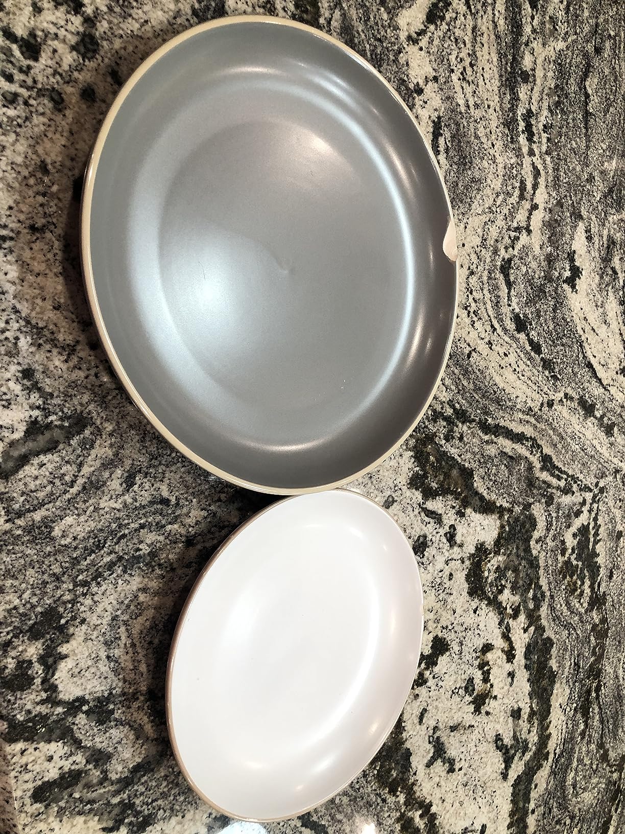 Gibson Home Rockaway 12-Piece Stoneware Dinnerware Set, Matte Finish, Service for 4, Modern Ceramic Plates and Bowls, Microwave & Dishwasher Safe - Soft Gray customer photo 2