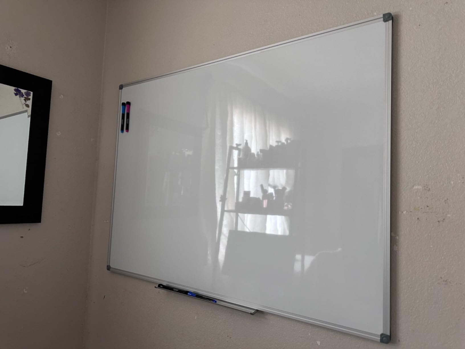 Magnetic White Board 48 x 36 Dry Erase Board for Wall | 4 x 3 ft Wall Mounted Aluminum Frame Whiteboards Easy Cleaning Dry Erase Writing Surface, For Home Office Classroom Teaching customer photo 2