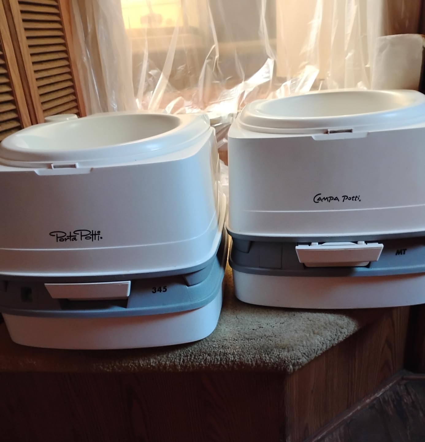 Thetford 92814 Porta Potti 345 Portable Toilet, White, 13 x 16.8 x 15 in customer photo 1